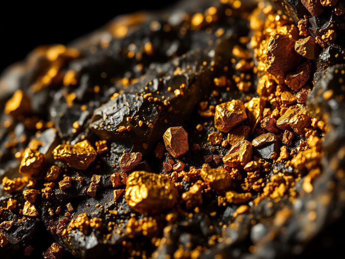 Minerai d'or brut